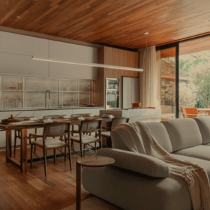 CASACOR SC 2022: Formas arredondadas e materiais orgânicos