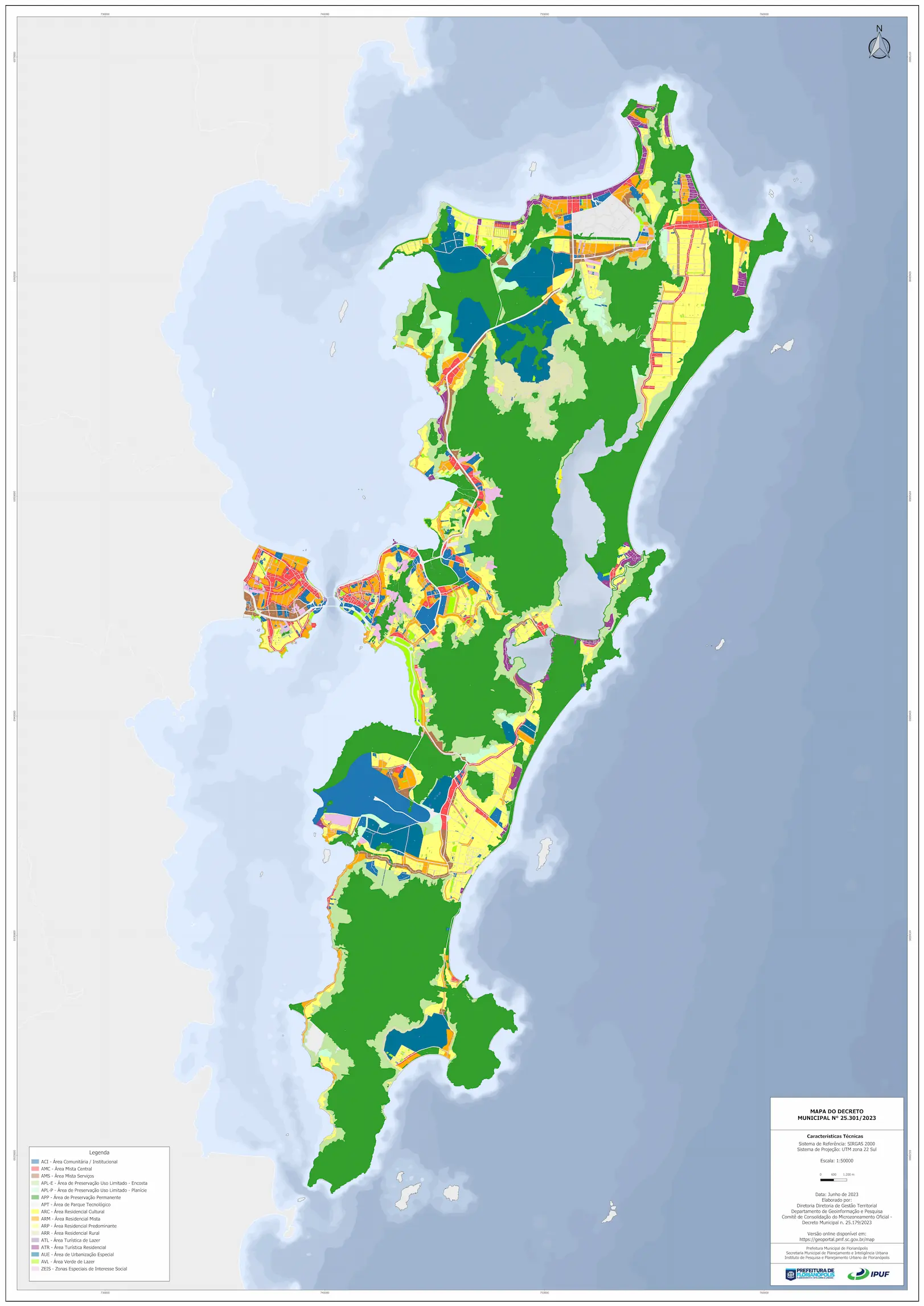 Mapa plano diretor florianopolis 2023